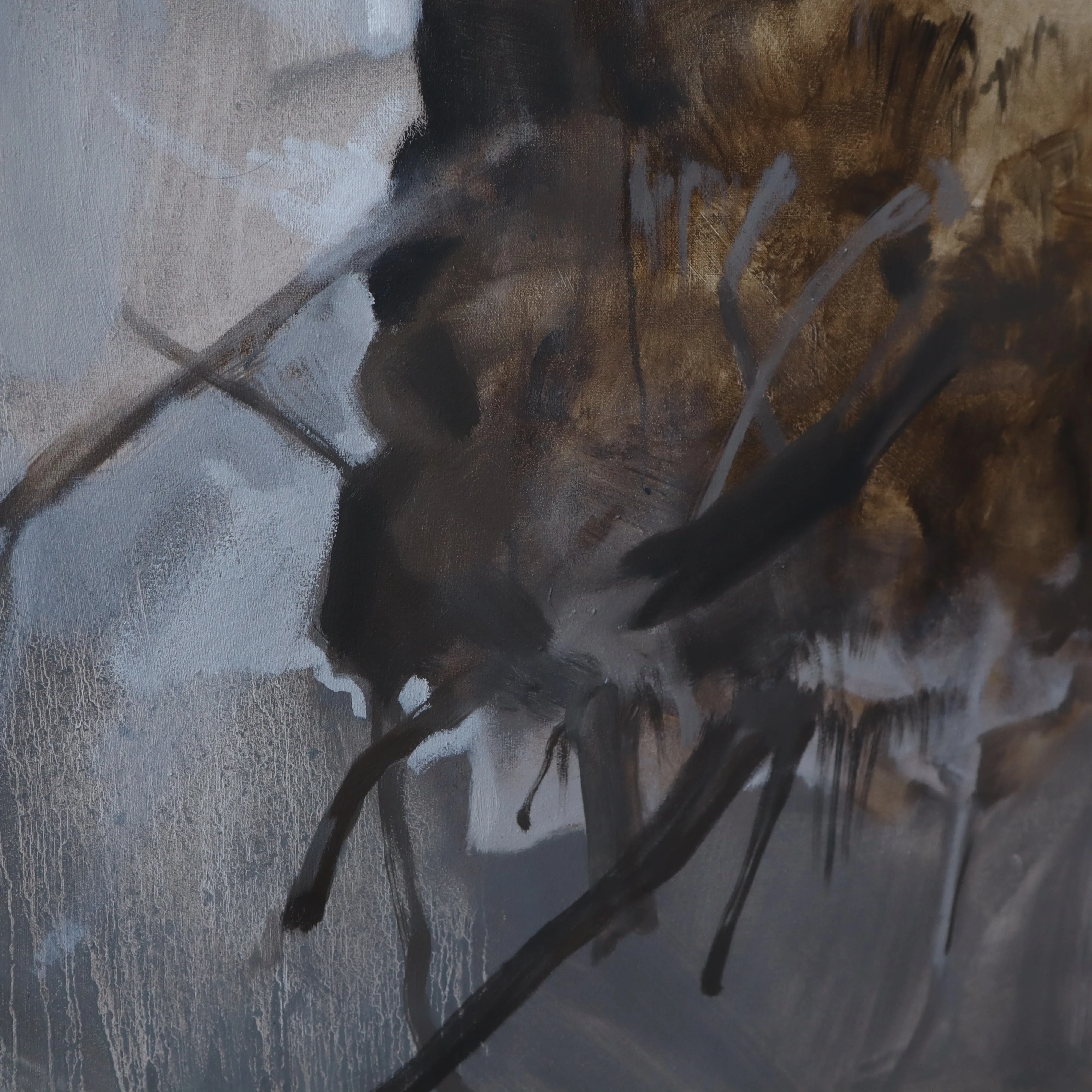 Image of A person without roots is a tumbleweed by Olena Morokhovska, size: 100x100 cm, made of Oil, canvaas, Painting medium, part of the Experience series, priced at $800 Photo 4 of 6.